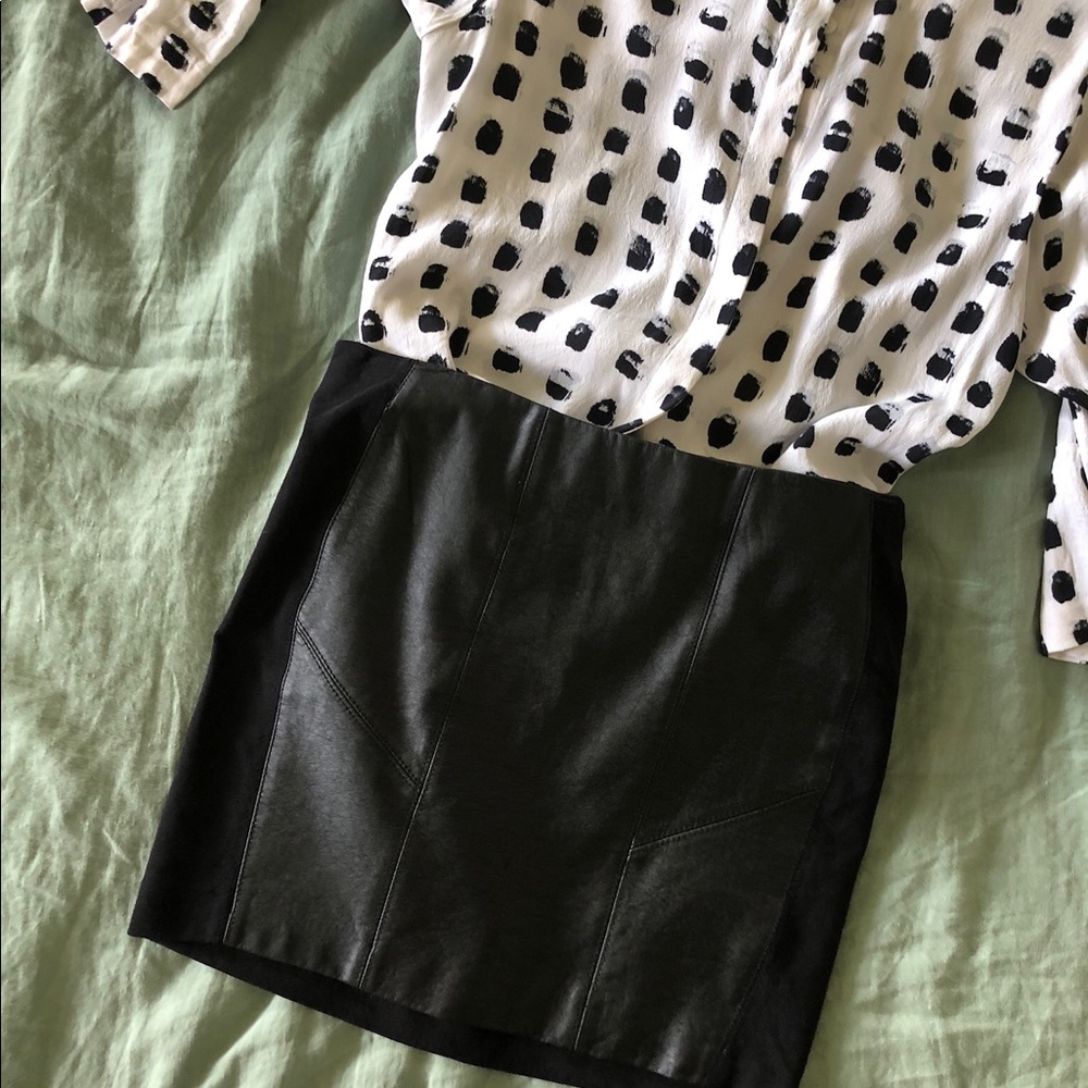 Zara vegan leather mini skirt